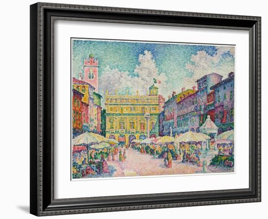 Market of Verona, 1909-Paul Signac-Framed Giclee Print