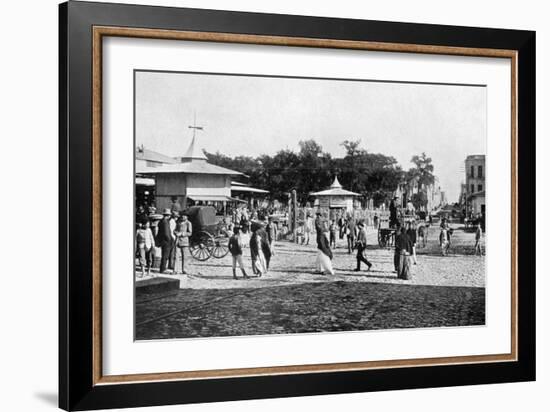 Market Place, Asuncion, Paraguay, 1911-null-Framed Giclee Print