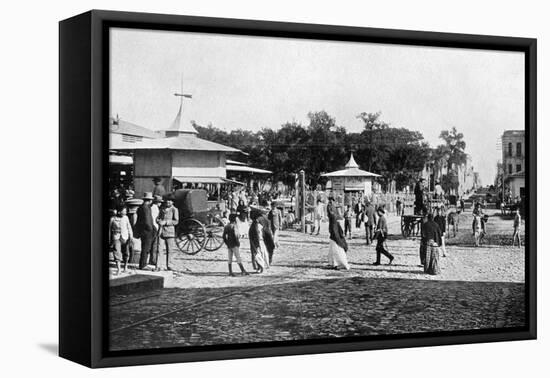 Market Place, Asuncion, Paraguay, 1911-null-Framed Premier Image Canvas