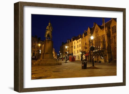 Market Place at Night, Durham-Peter Thompson-Framed Photographic Print