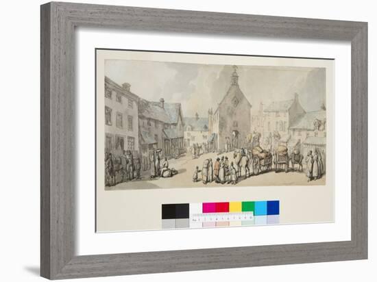 Market Place, Llanrwst, C.1797 (Pen & Black Ink and W/C on Paper)-Thomas Rowlandson-Framed Giclee Print
