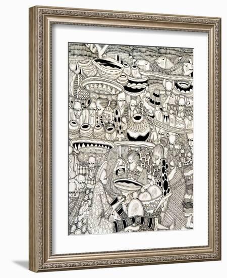 Market Place-Muktair Oladoja-Framed Giclee Print