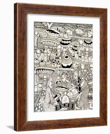 Market Place-Muktair Oladoja-Framed Giclee Print