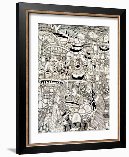 Market Place-Muktair Oladoja-Framed Giclee Print