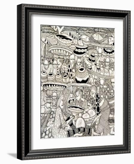 Market Place-Muktair Oladoja-Framed Giclee Print