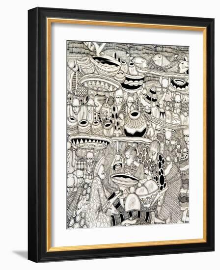 Market Place-Muktair Oladoja-Framed Giclee Print