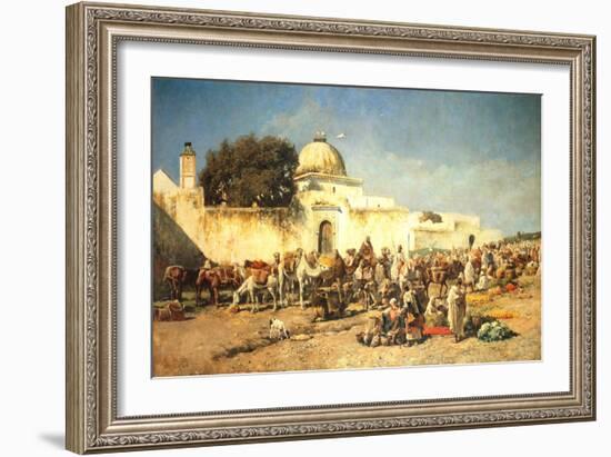 Market Scene at Mogador, 1881-Edwin Lord Weeks-Framed Giclee Print