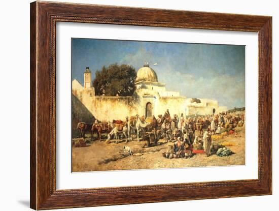 Market Scene at Mogador, 1881-Edwin Lord Weeks-Framed Giclee Print