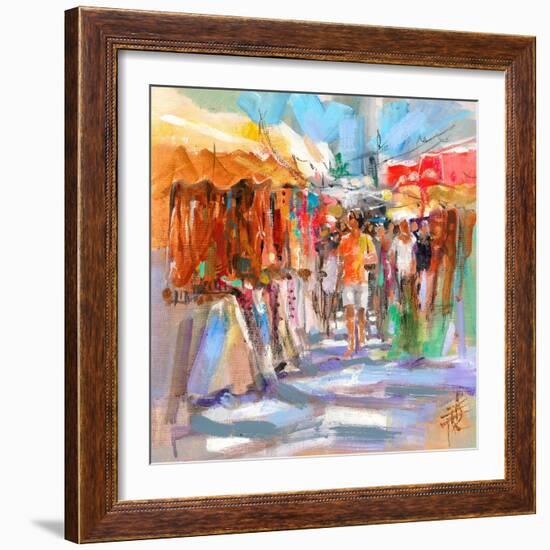 Market Scene II-Anne Farrall Doyle-Framed Art Print