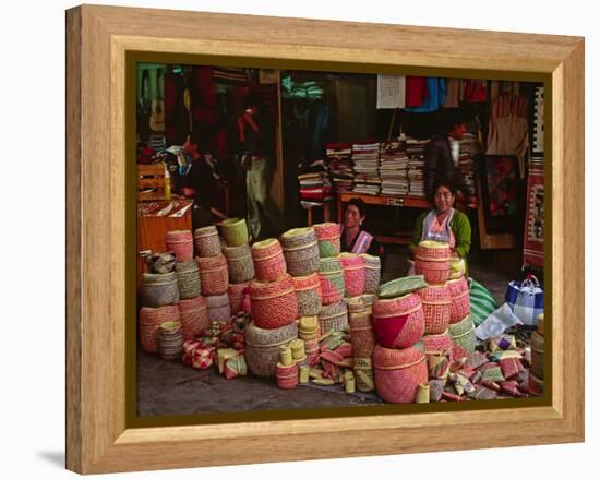 Market Scene, Oaxaca, Mexico-Charles Sleicher-Framed Premier Image Canvas