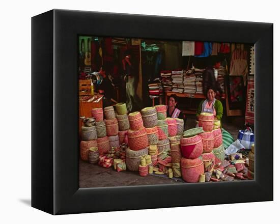 Market Scene, Oaxaca, Mexico-Charles Sleicher-Framed Premier Image Canvas