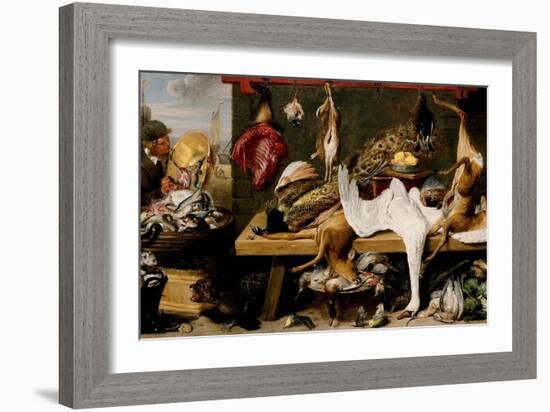 Market Scene on a Quay, c.1635-1640-Frans Snyders-Framed Giclee Print