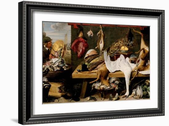 Market Scene on a Quay, c.1635-1640-Frans Snyders-Framed Giclee Print