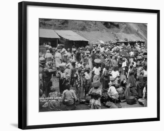 Market Scene, Sierra Leone, 20th Century-null-Framed Photographic Print