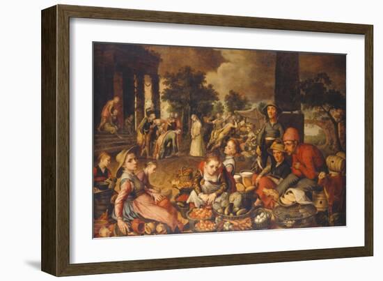 Market Scene with Christ and the Adulteress-Pieter Bruegel the Elder-Framed Giclee Print