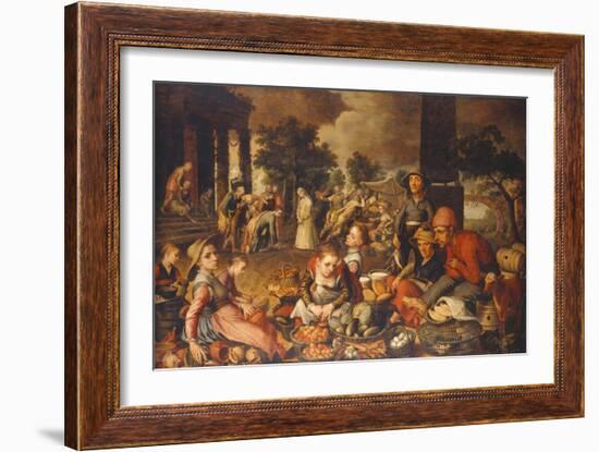 Market Scene with Christ and the Adulteress-Pieter Bruegel the Elder-Framed Giclee Print