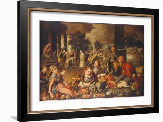 Market Scene with Christ and the Adulteress-Pieter Bruegel the Elder-Framed Giclee Print