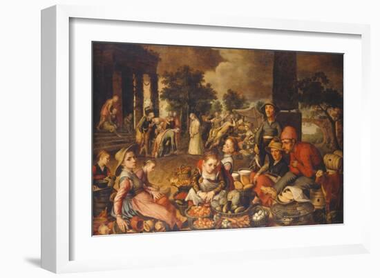 Market Scene with Christ and the Adulteress-Pieter Bruegel the Elder-Framed Giclee Print