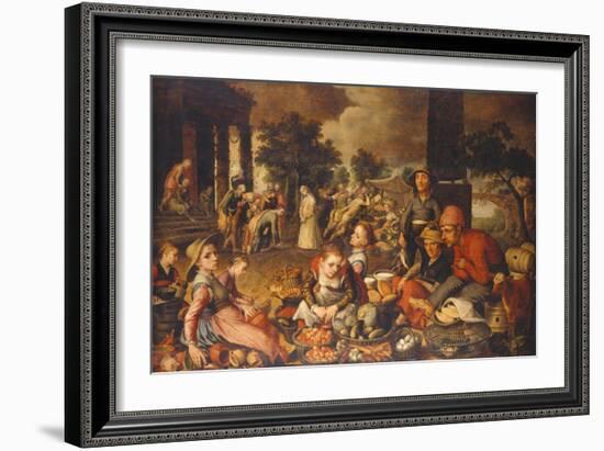 Market Scene with Christ and the Adulteress-Pieter Bruegel the Elder-Framed Giclee Print
