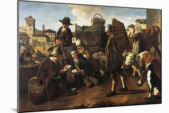 Market Scene-Giacomo Ceruti-Mounted Giclee Print