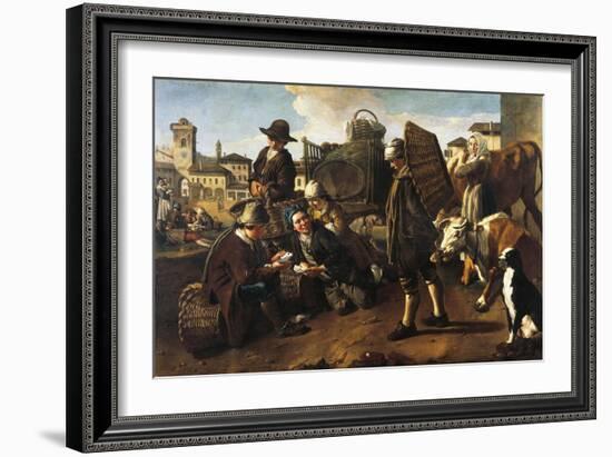 Market Scene-Giacomo Ceruti-Framed Giclee Print