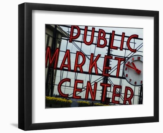 Market Sign-John Gusky-Framed Photographic Print