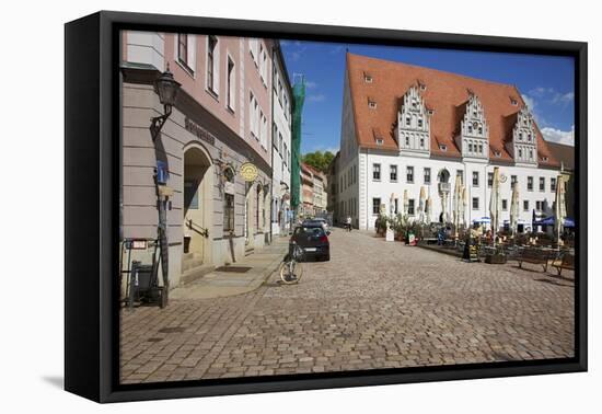 Market Square and City Hall in the Old Town of Mei§en-Uwe Steffens-Framed Premier Image Canvas