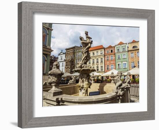 Market Square and Fountain of Proserpine, Old Town, Poznan, Greater Poland, Poland, Europe-Karol Kozlowski-Framed Photographic Print