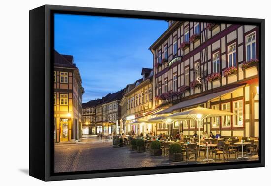 Market Square and Town Hall at Twilight, Wernigerode, Harz, Saxony-Anhalt, Germany, Europe-G & M Therin-Weise-Framed Premier Image Canvas