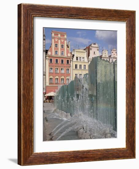 Market Square Architecture and Fountain, Old Town, Wroclaw, Silesia, Poland, Europe-Frank Fell-Framed Photographic Print