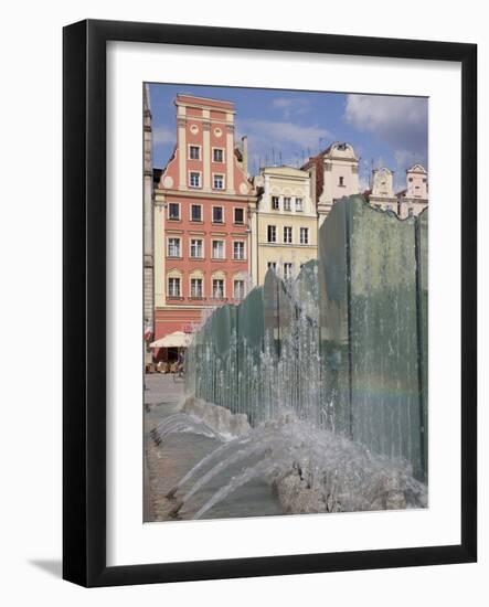 Market Square Architecture and Fountain, Old Town, Wroclaw, Silesia, Poland, Europe-Frank Fell-Framed Photographic Print