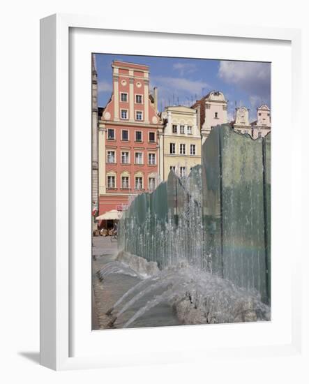 Market Square Architecture and Fountain, Old Town, Wroclaw, Silesia, Poland, Europe-Frank Fell-Framed Photographic Print