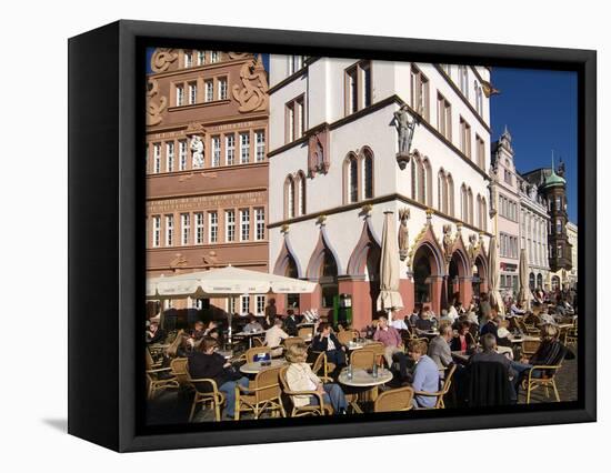 Market Square, Old Town, Trier, Rhineland-Palatinate, Germany, Europe-Hans Peter Merten-Framed Premier Image Canvas