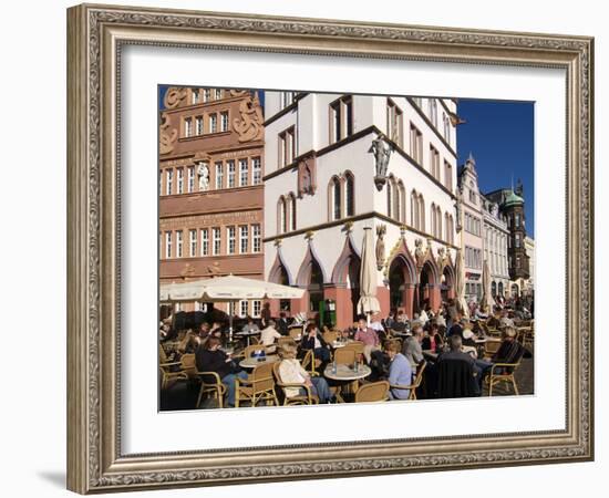 Market Square, Old Town, Trier, Rhineland-Palatinate, Germany, Europe-Hans Peter Merten-Framed Photographic Print