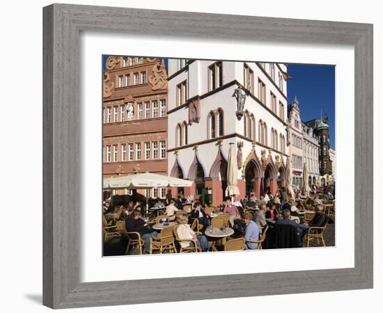 Market Square, Old Town, Trier, Rhineland-Palatinate, Germany, Europe-Hans Peter Merten-Framed Photographic Print