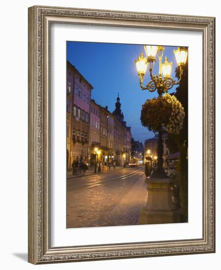 Market Square (Ploscha Rynok) at Dusk, Lviv, UKraine-Ian Trower-Framed Photographic Print