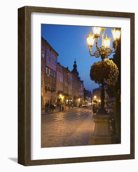 Market Square (Ploscha Rynok) at Dusk, Lviv, UKraine-Ian Trower-Framed Photographic Print