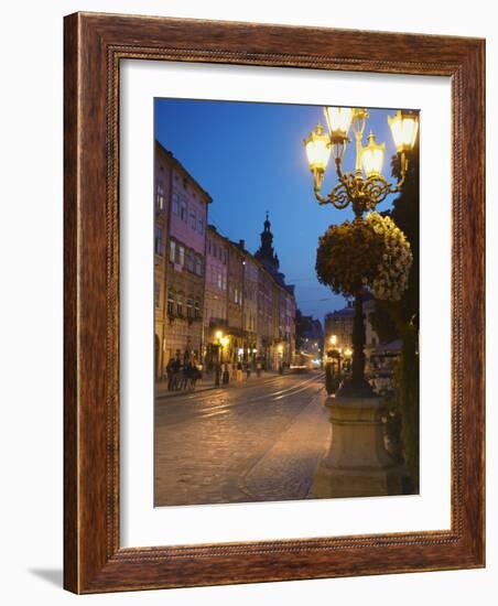 Market Square (Ploscha Rynok) at Dusk, Lviv, UKraine-Ian Trower-Framed Photographic Print