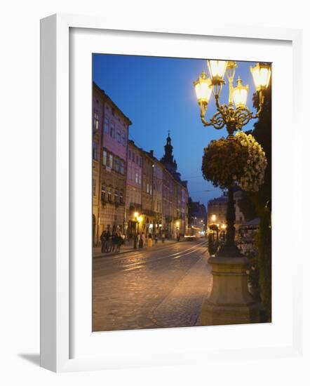 Market Square (Ploscha Rynok) at Dusk, Lviv, UKraine-Ian Trower-Framed Photographic Print