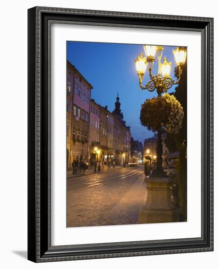 Market Square (Ploscha Rynok) at Dusk, Lviv, UKraine-Ian Trower-Framed Photographic Print