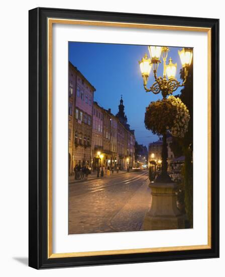 Market Square (Ploscha Rynok) at Dusk, Lviv, UKraine-Ian Trower-Framed Photographic Print