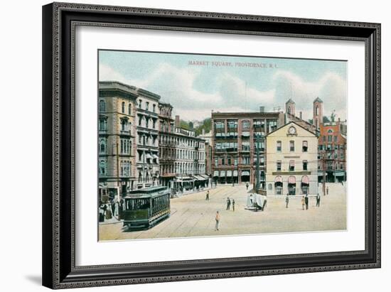 Market Square, Providence, Rhode Island-null-Framed Art Print