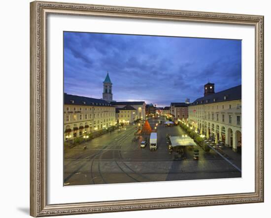 Market Square with Pyramide, Karlsruhe, Baden-Wurttemberg, Germany, Europe-Hans Peter Merten-Framed Photographic Print