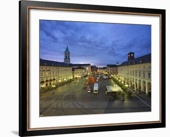 Market Square with Pyramide, Karlsruhe, Baden-Wurttemberg, Germany, Europe-Hans Peter Merten-Framed Photographic Print