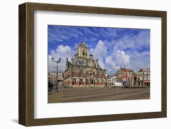 Market Square with Town Hall, Delft, South Holland, Netherlands, Europe-Hans-Peter Merten-Framed Photographic Print