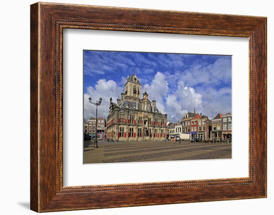 Market Square with Town Hall, Delft, South Holland, Netherlands, Europe-Hans-Peter Merten-Framed Photographic Print