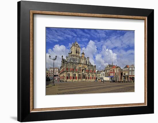 Market Square with Town Hall, Delft, South Holland, Netherlands, Europe-Hans-Peter Merten-Framed Photographic Print