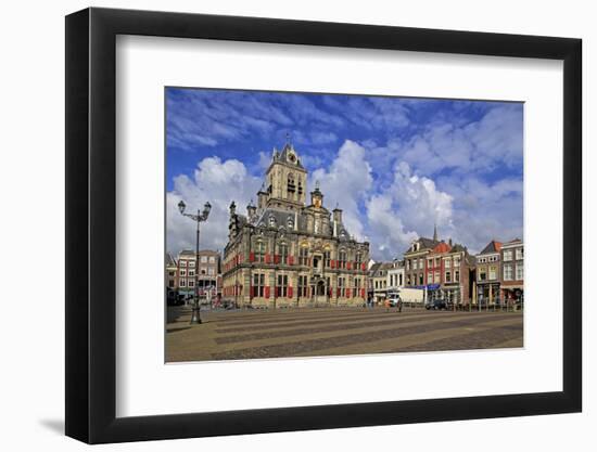 Market Square with Town Hall, Delft, South Holland, Netherlands, Europe-Hans-Peter Merten-Framed Photographic Print