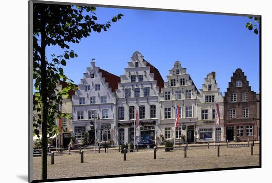 Market Square with Town Houses, Friedrichstadt, Eider, Schleswig-Holstein, Germany, Europe-Hans-Peter Merten-Mounted Photographic Print