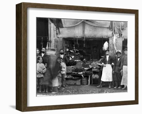 Market Stall in St Petersburg, c.1900-Russian Photographer-Framed Photographic Print